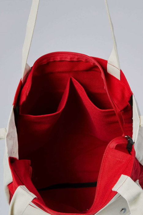 Zoozie Bags Bolsa Tote de Lona Roja
